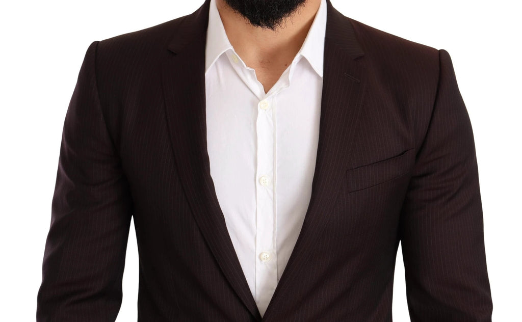 Dolce & Gabbana Bordeaux Wool MARTINI Slim Fit Suit by Dolce & Gabbana