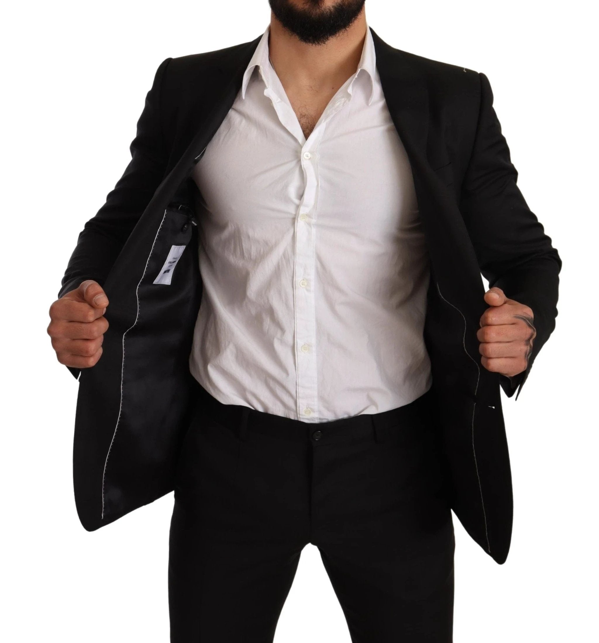 Dolce & Gabbana Black Check MARTINI SLIM FIT 2 Piece Suit by Dolce & Gabbana