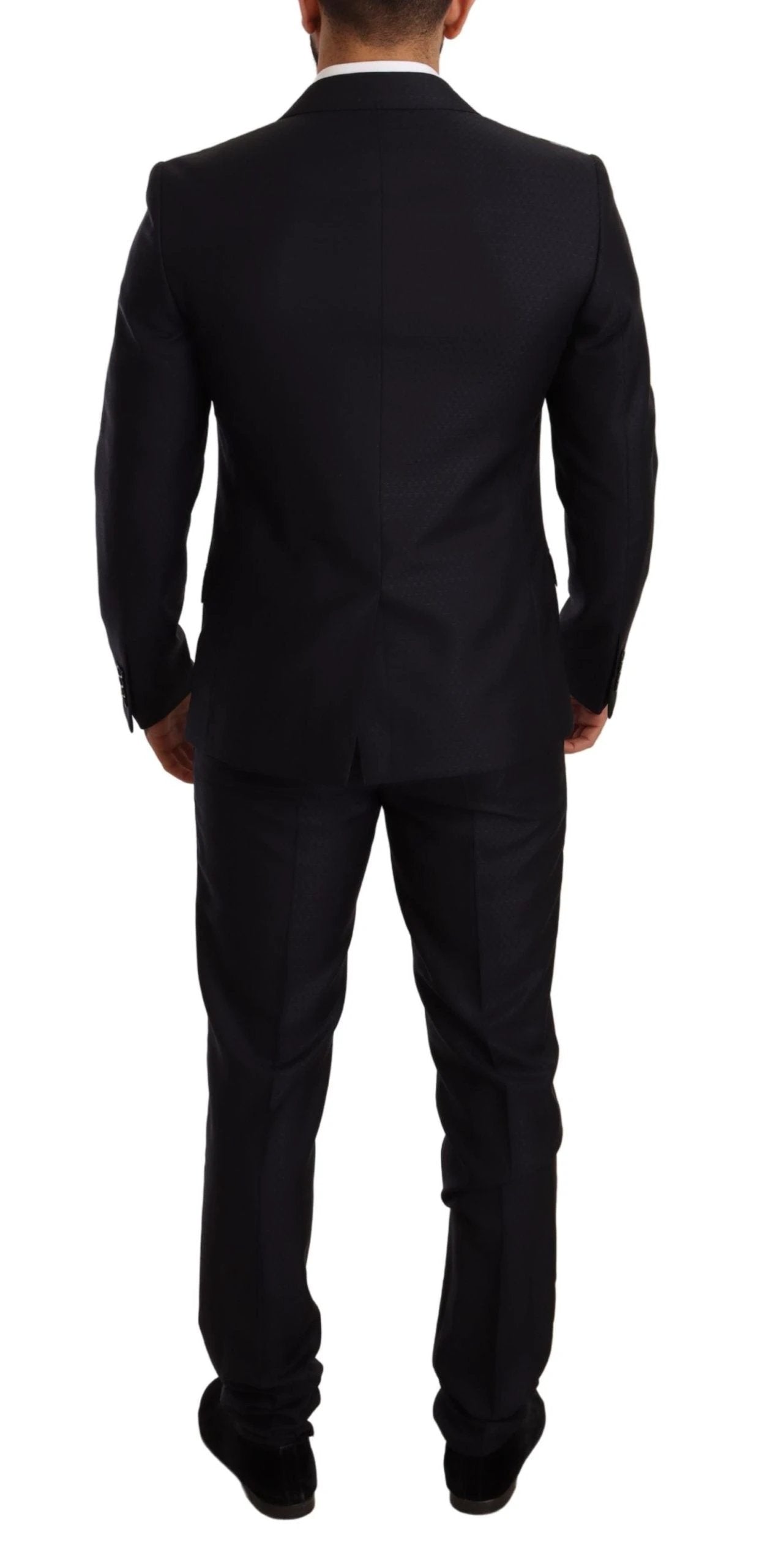 Dolce & Gabbana Blue Pattern MARTINI SLIM FIT 2 Piece Suit by Dolce & Gabbana