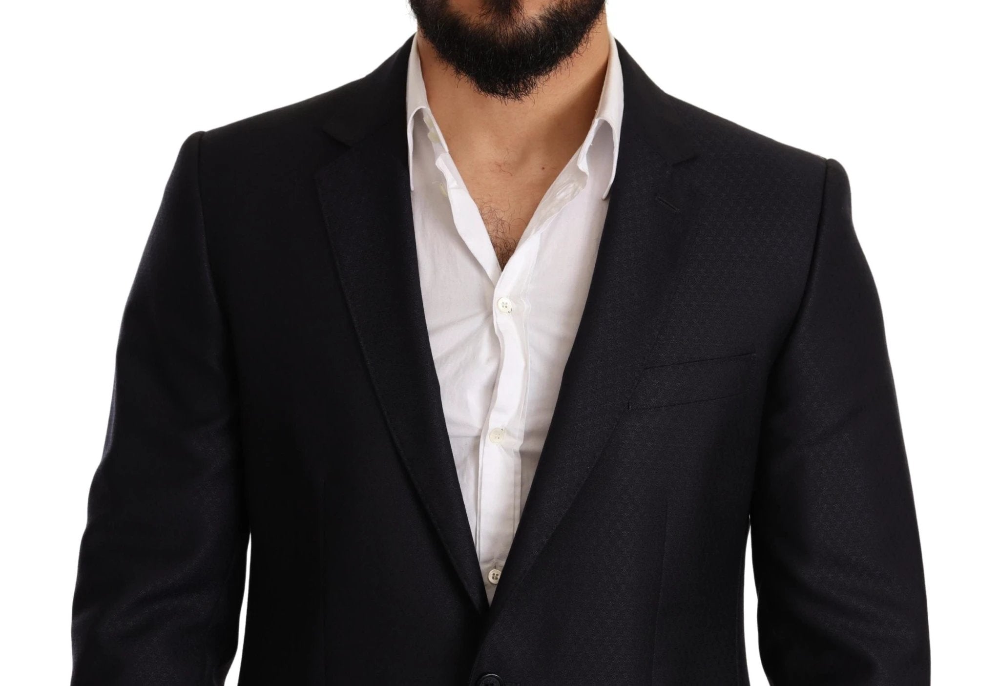 Dolce & Gabbana Blue Pattern MARTINI SLIM FIT 2 Piece Suit by Dolce & Gabbana