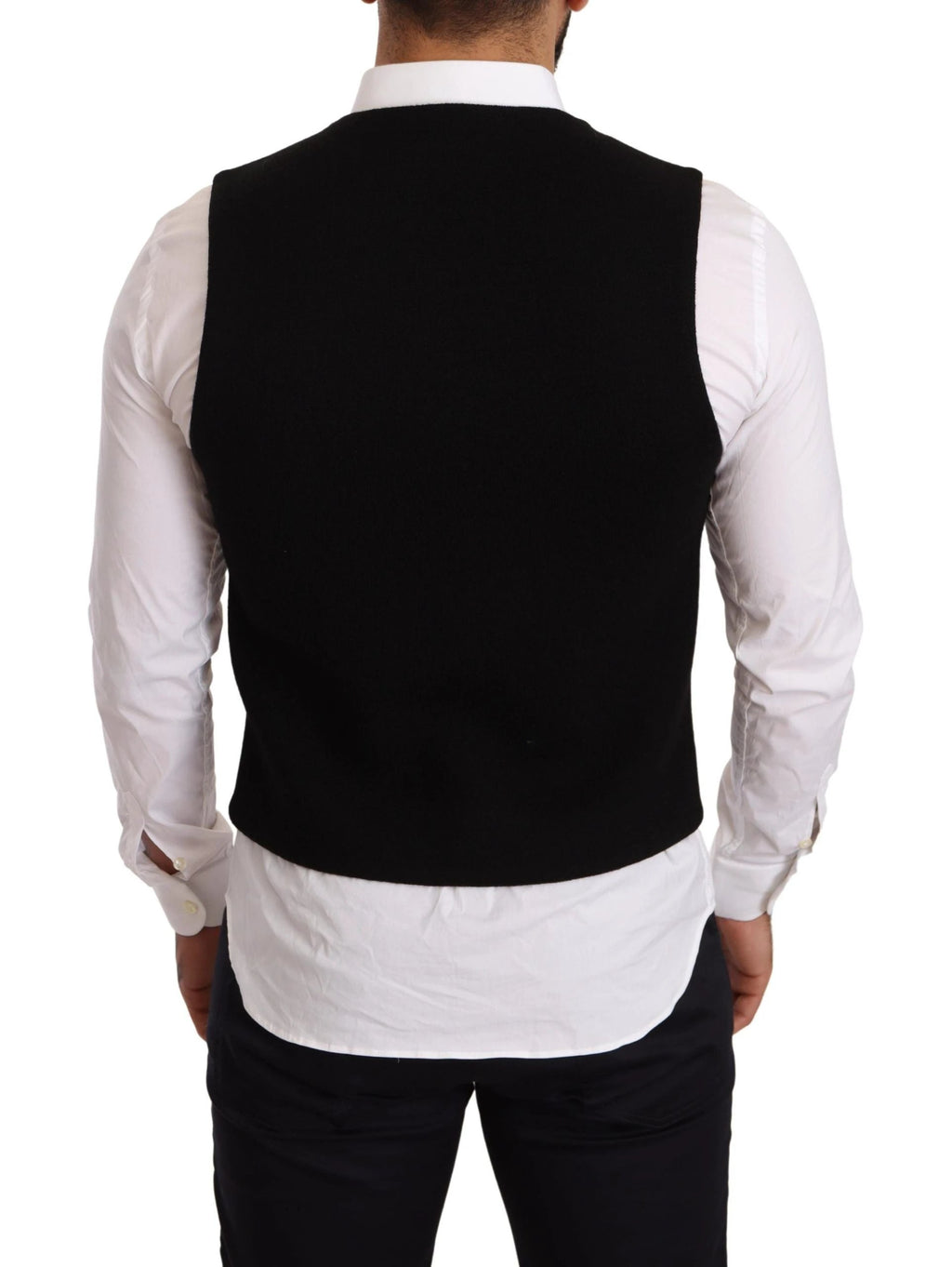 Dolce & Gabbana Black Cotton Single Breasted Waistcoat by Dolce & Gabbana