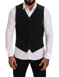 Dolce & Gabbana Black Cotton Single Breasted Waistcoat by Dolce & Gabbana