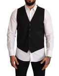 Dolce & Gabbana Black Wool Formal Waistcoat Dress by Dolce & Gabbana