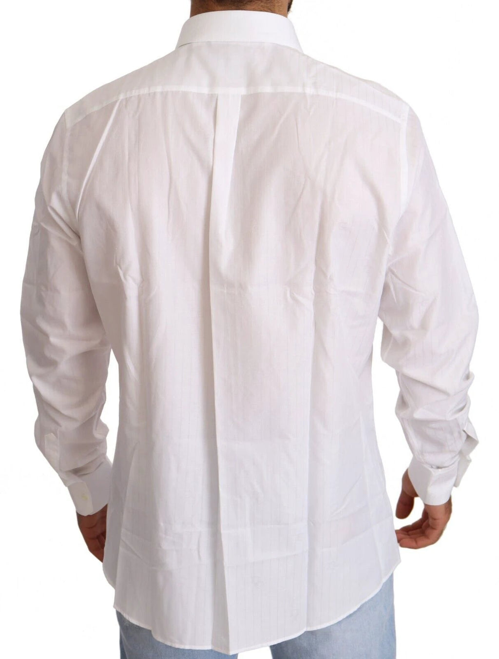 Chemise Dolce &amp; Gabbana Martini blanche en coton, coupe slim, pour homme
