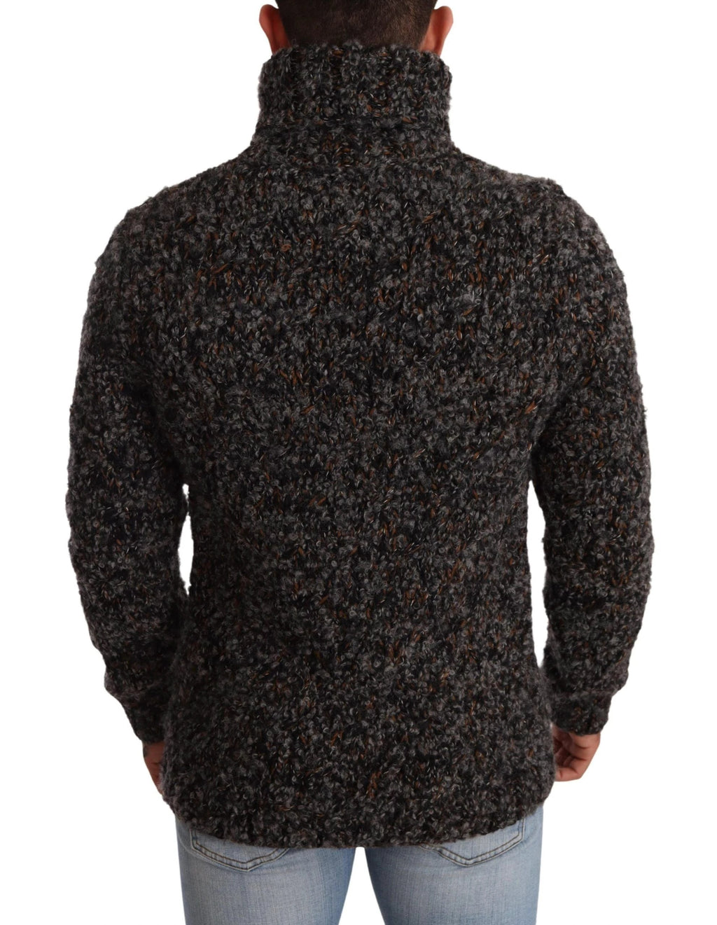 Dolce & Gabbana Gray Wool Blend Turtleneck Pullover Sweater by Dolce & Gabbana