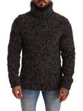 Dolce & Gabbana Gray Wool Blend Turtleneck Pullover Sweater by Dolce & Gabbana