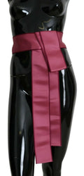 Dolce & Gabbana Pink 100% Silk 3 Button Closure Wide Waist Belt by Dolce & Gabbana