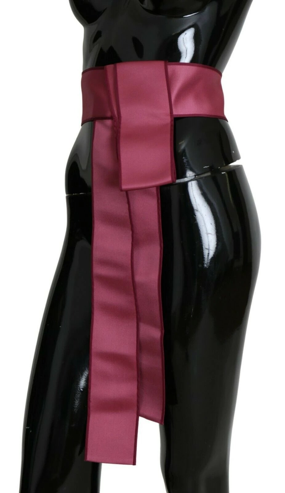 Dolce & Gabbana Pink 100% Silk 3 Button Closure Wide Waist Belt by Dolce & Gabbana