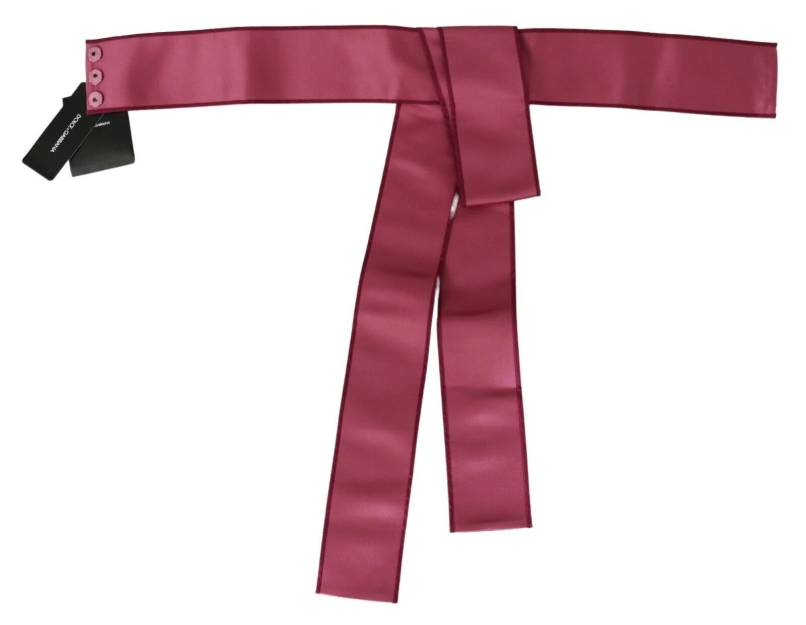 Dolce & Gabbana Pink 100% Silk 3 Button Closure Wide Waist Belt by Dolce & Gabbana