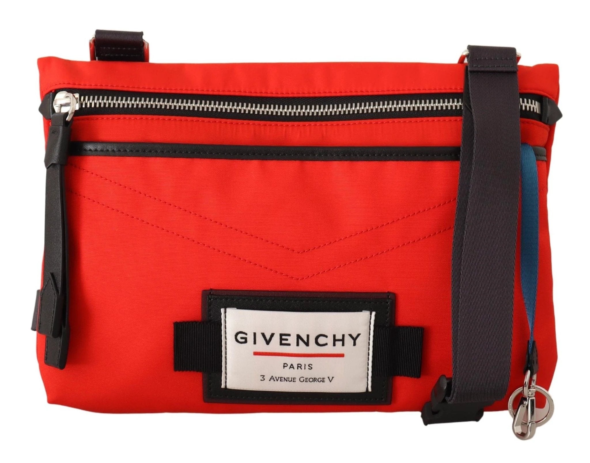 Givenchy Red Polyamide Downtown Flat Crossbody Bag by Givenchy