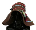 Dolce & Gabbana Brown Knitted Straw Floral Hat by Dolce & Gabbana