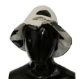 Dolce & Gabbana White Cotton Big Polka Dot Pattern Bucket Hat by Dolce & Gabbana