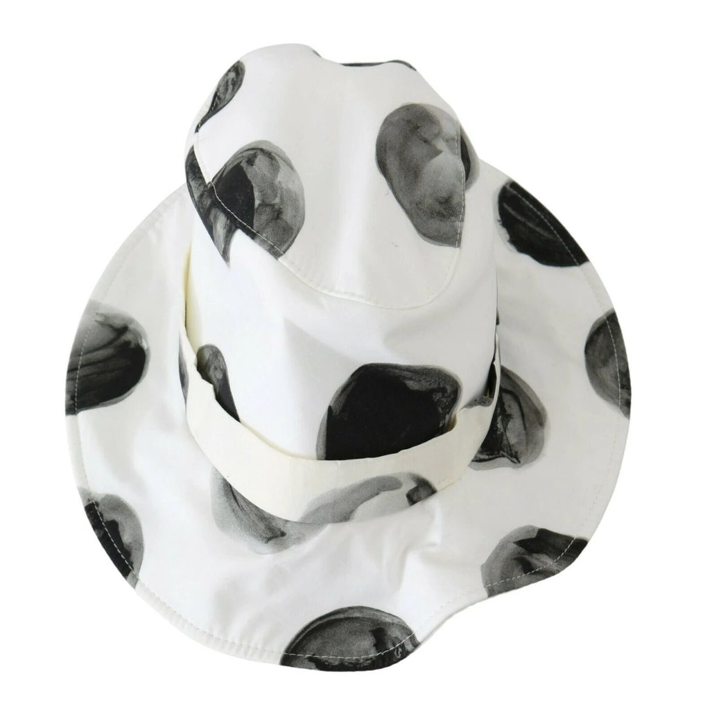 Dolce & Gabbana White Cotton Big Polka Dot Pattern Bucket Hat by Dolce & Gabbana