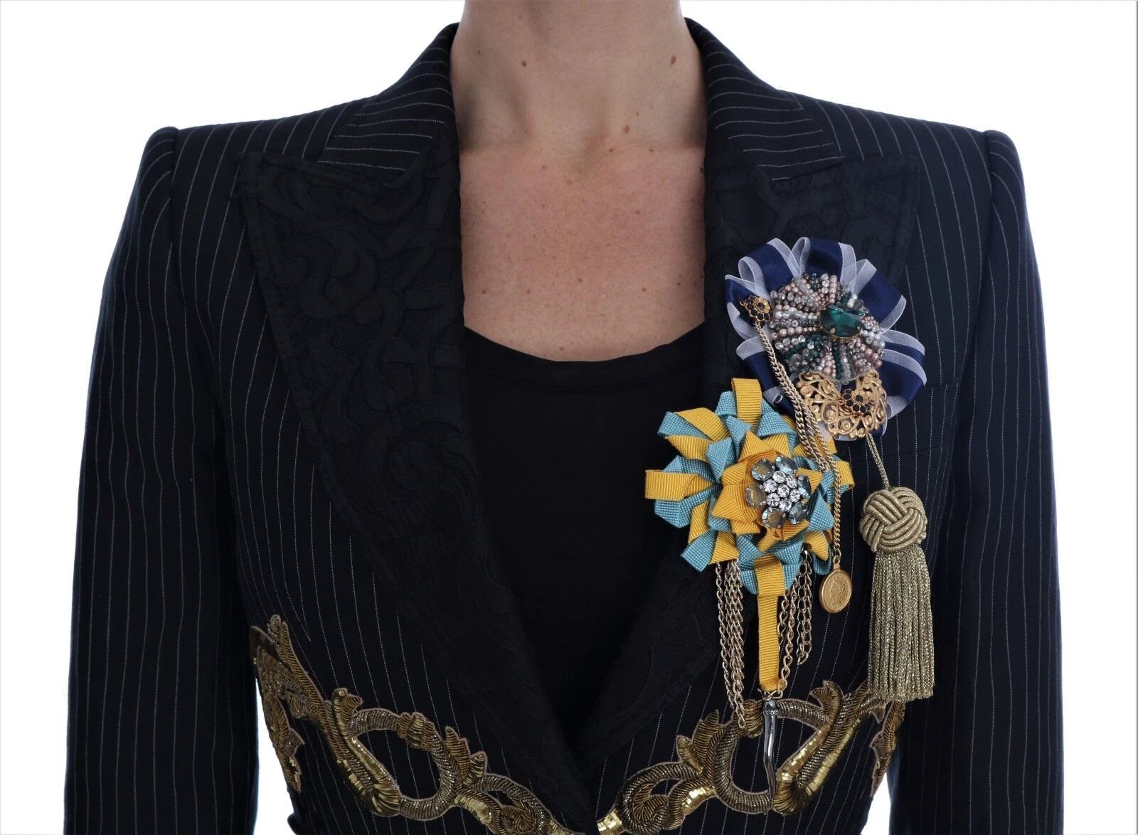 Dolce & Gabbana Black Crystal Fairy Tale Blazer Jacket by Dolce & Gabbana