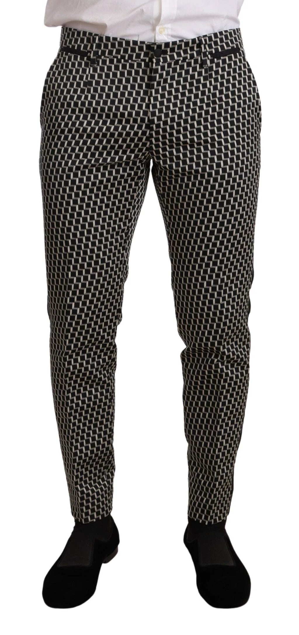 Dolce & Gabbana Black White Check 3 Piece Set MARTINI Suit by Dolce & Gabbana