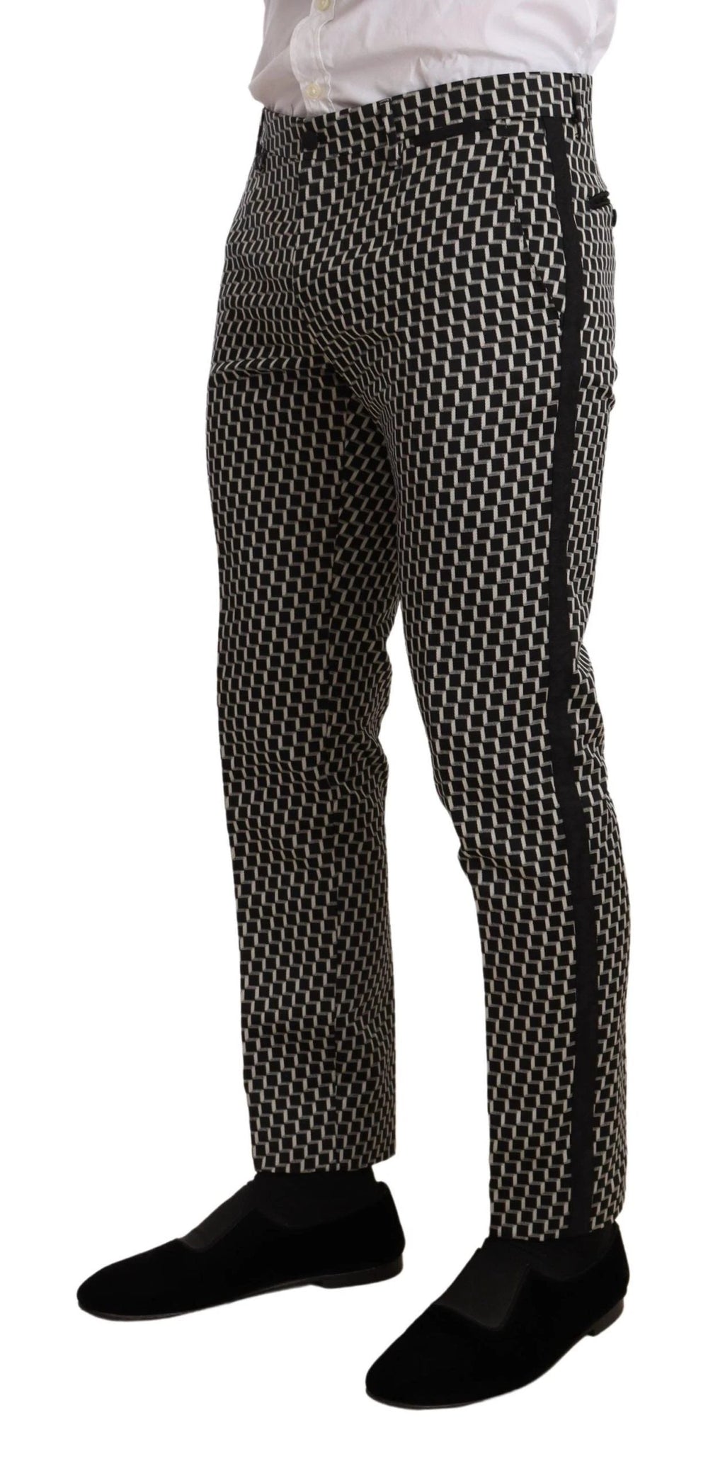 Dolce & Gabbana Black White Check 3 Piece Set MARTINI Suit by Dolce & Gabbana