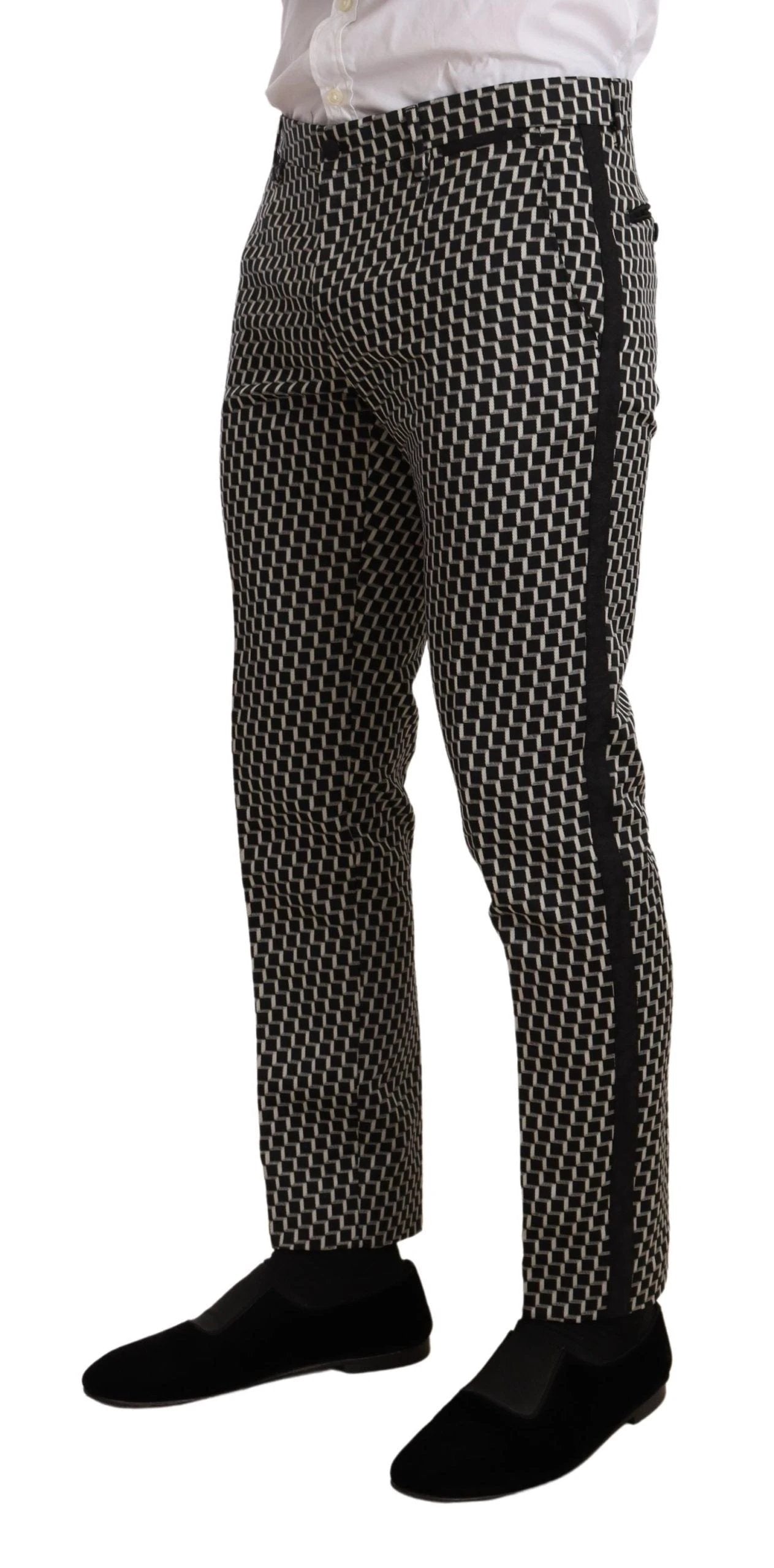 Dolce & Gabbana Black White Check 3 Piece Set MARTINI Suit by Dolce & Gabbana