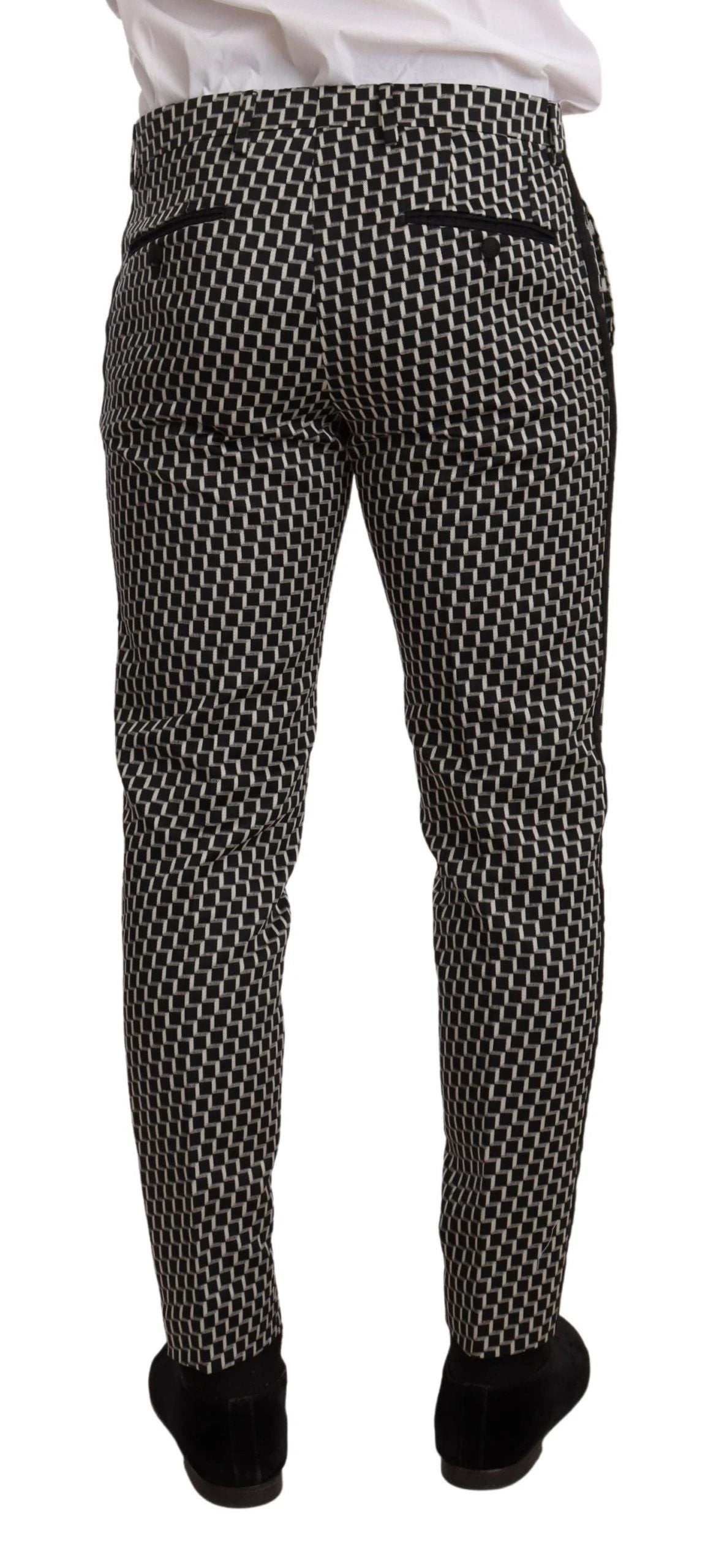 Dolce & Gabbana Black White Check 3 Piece Set MARTINI Suit by Dolce & Gabbana