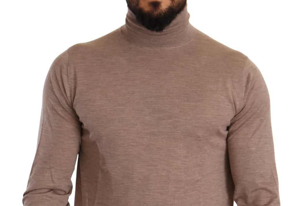 Dolce & Gabbana Brown Cashmere Turtleneck Pullover Sweater by Dolce & Gabbana