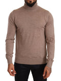 Dolce & Gabbana Brown Cashmere Turtleneck Pullover Sweater by Dolce & Gabbana