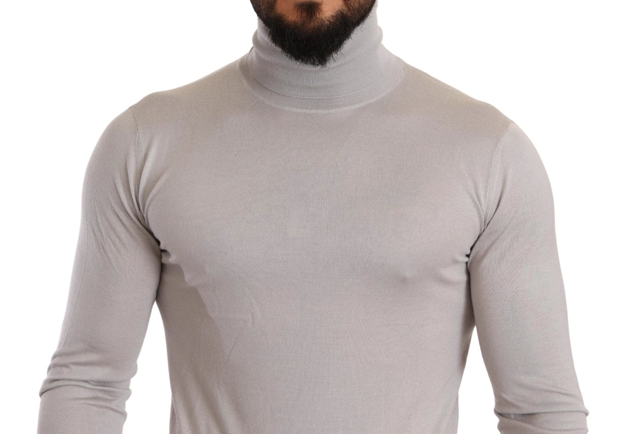 Dolce & Gabbana Gray Cashmere Turtleneck Pullover Sweater by Dolce & Gabbana