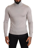 Dolce & Gabbana Gray Cashmere Turtleneck Pullover Sweater by Dolce & Gabbana