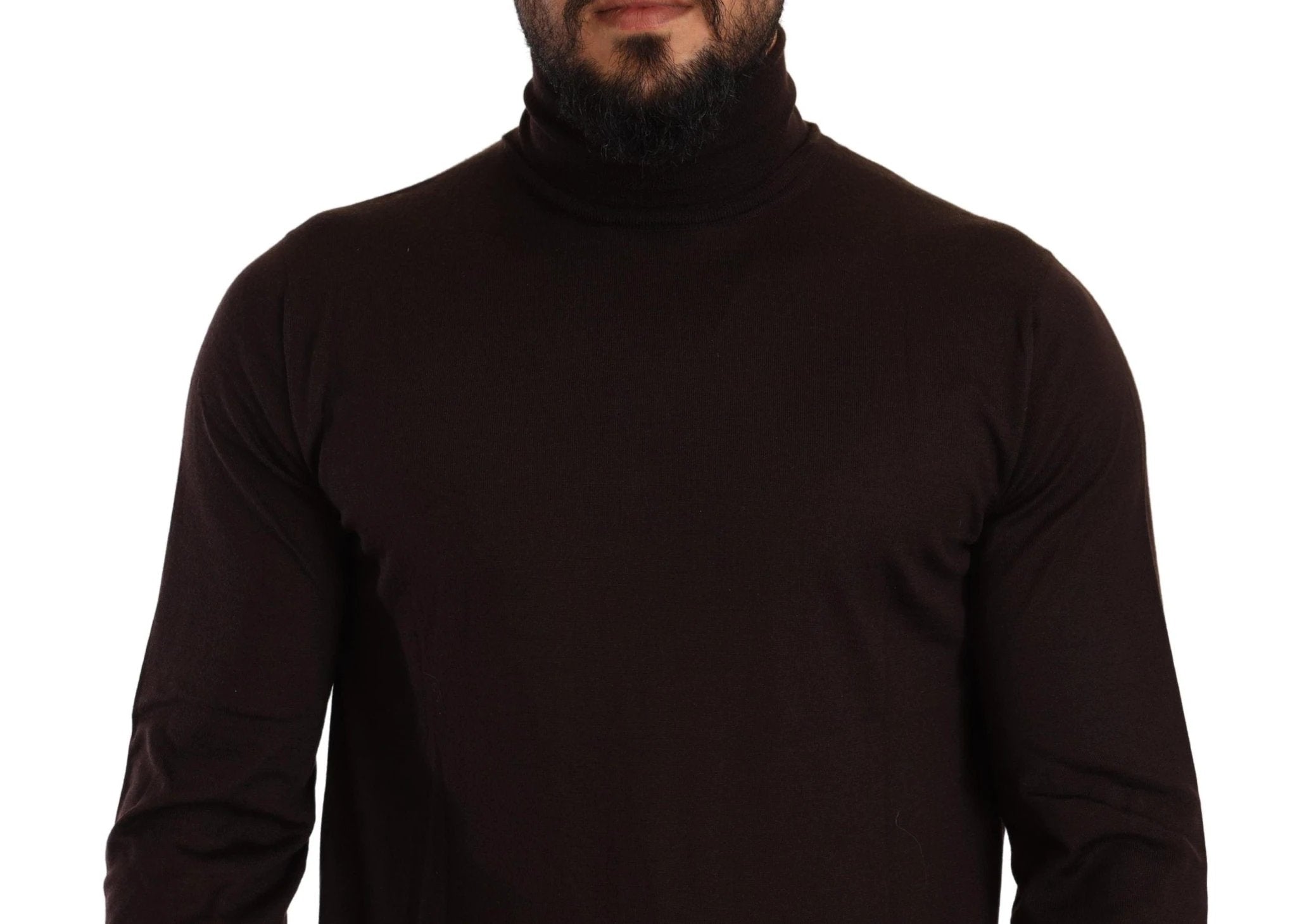 Dolce & Gabbana Brown Cashmere Turtleneck Pullover Sweater by Dolce & Gabbana