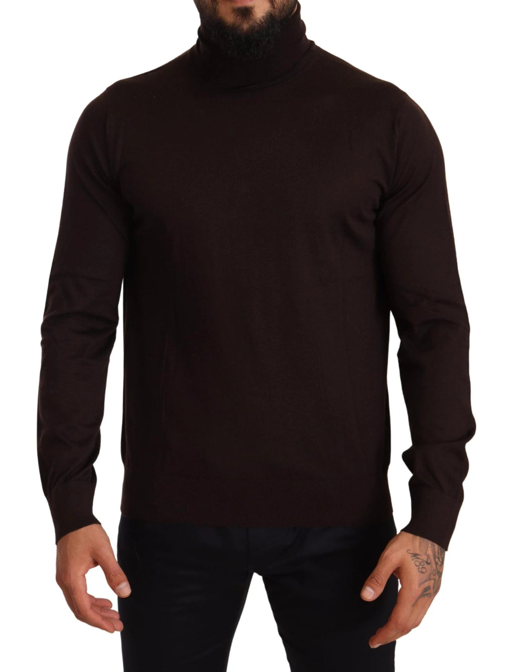 Dolce & Gabbana Brown Cashmere Turtleneck Pullover Sweater by Dolce & Gabbana