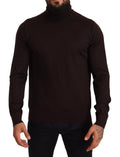 Dolce & Gabbana Brown Cashmere Turtleneck Pullover Sweater by Dolce & Gabbana