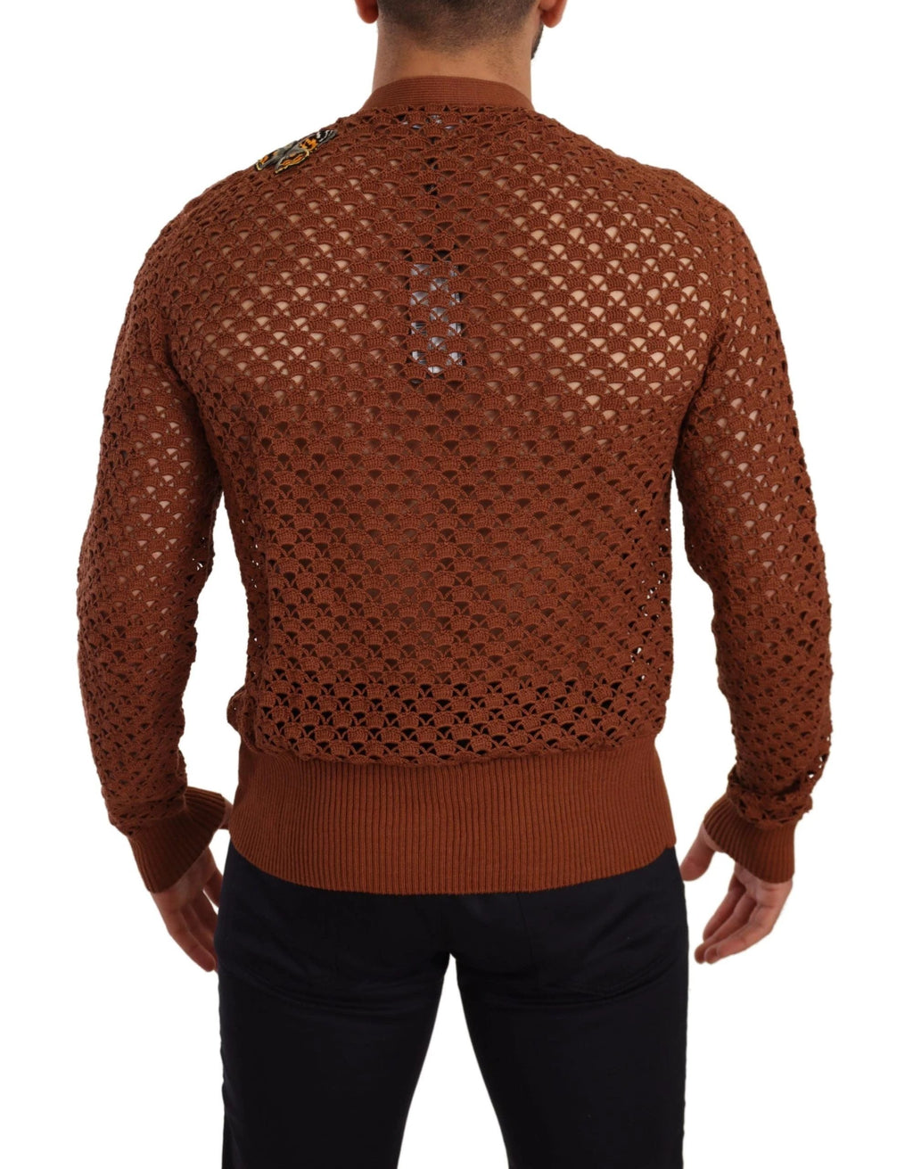 Dolce & Gabbana Brown Leopard Butterfly Cardigan Sweater by Dolce & Gabbana