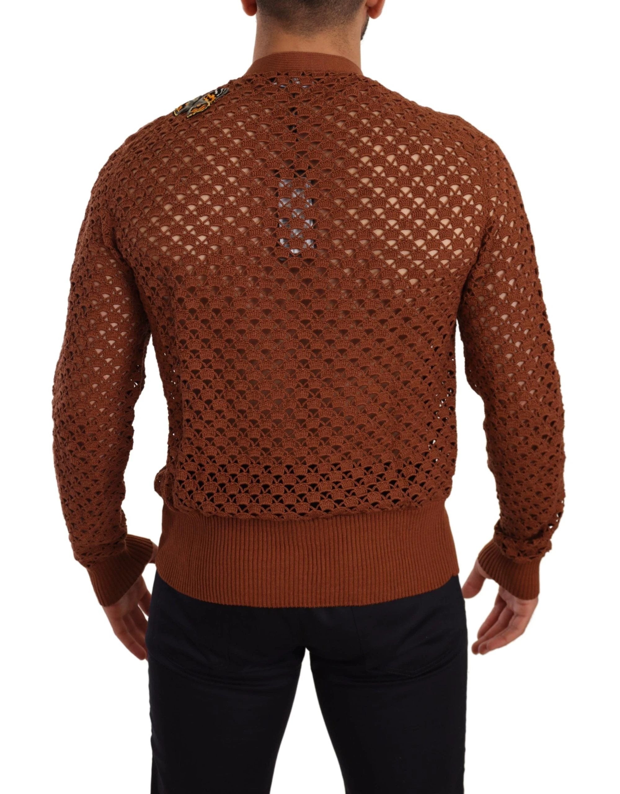 Dolce & Gabbana Brown Leopard Butterfly Cardigan Sweater by Dolce & Gabbana