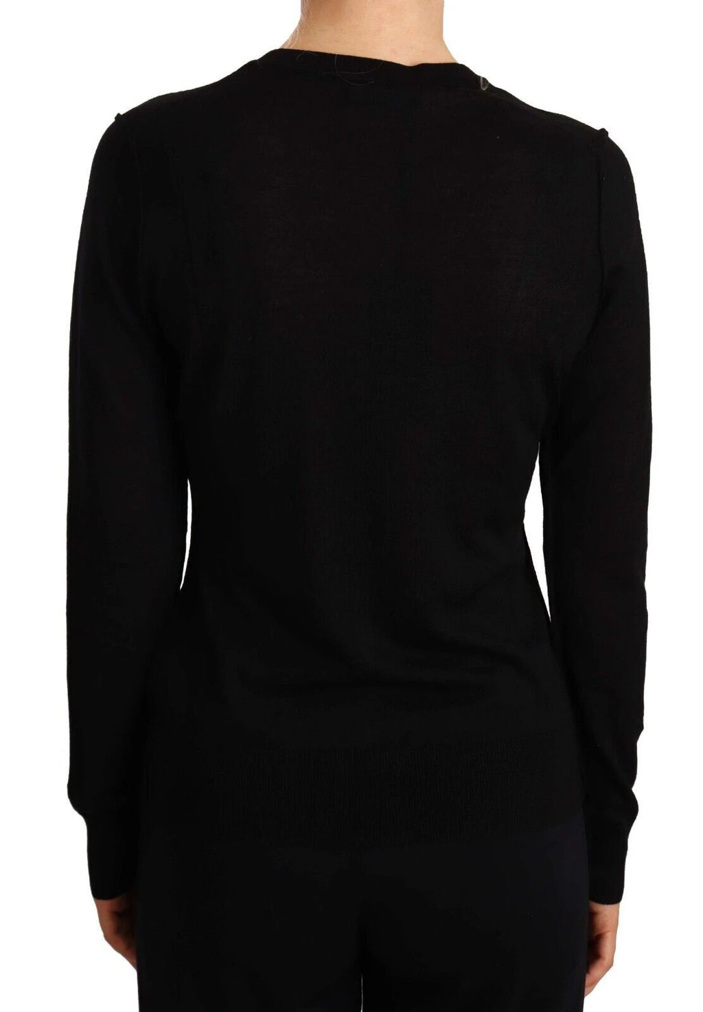 Dolce & Gabbana Black Crewneck Pullover STAFF Sweater Wool by Dolce & Gabbana