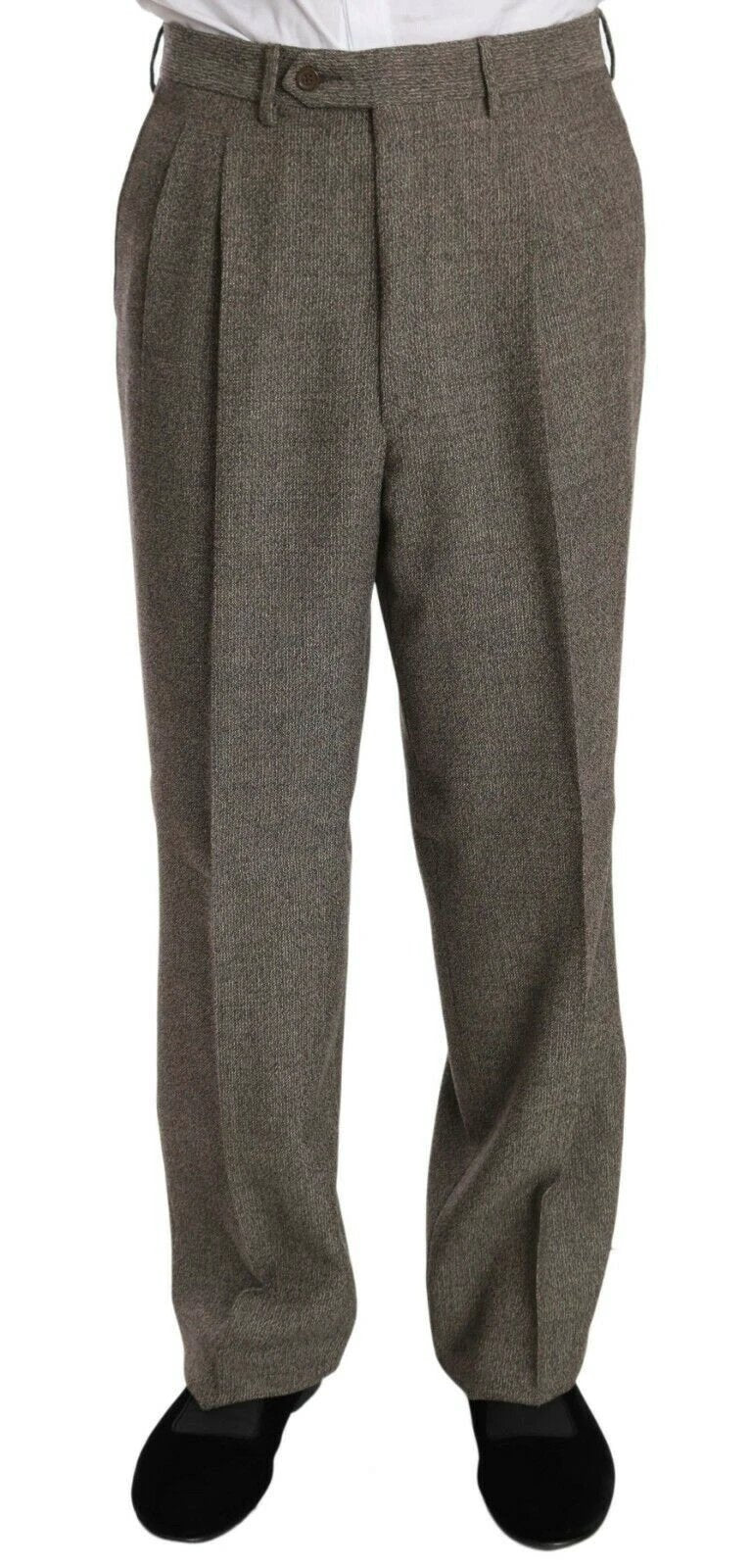 Fendi Brown Wool Regular Single Breasted Suit by Fendi