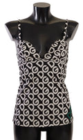 Dolce & Gabbana Black White Logo Print Camisole Top Underwear by Dolce & Gabbana