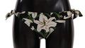 Dolce & Gabbana Bikini Bottom Black Lily Print Swimsuit Swimwear by Dolce & Gabbana