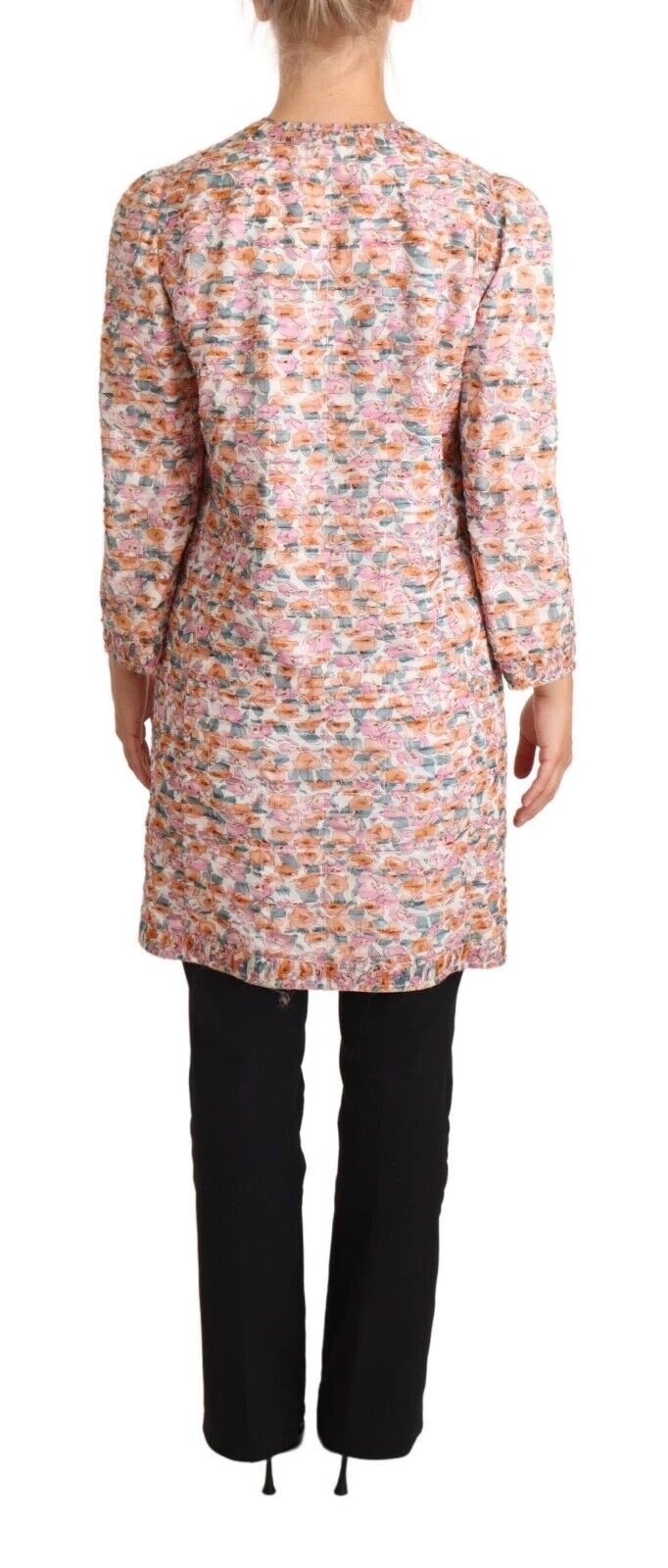 Dolce & Gabbana Multicolor Floral Print Silk Trench Coat Jacket by Dolce & Gabbana