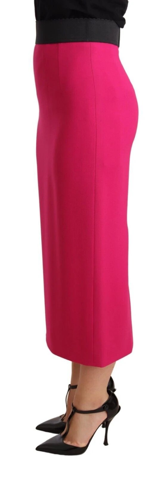 Dolce & Gabbana Pink High Waist Stretch Pencil Straight Skirt by Dolce & Gabbana