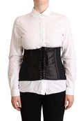 Dolce & Gabbana Black Corset Belt Stretch Waist Strap Top by Dolce & Gabbana