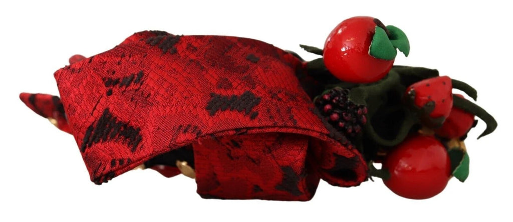 Dolce & Gabbana Red Tiara Berry Fruit Crystal Bow Hair Diadem Headband by Dolce & Gabbana