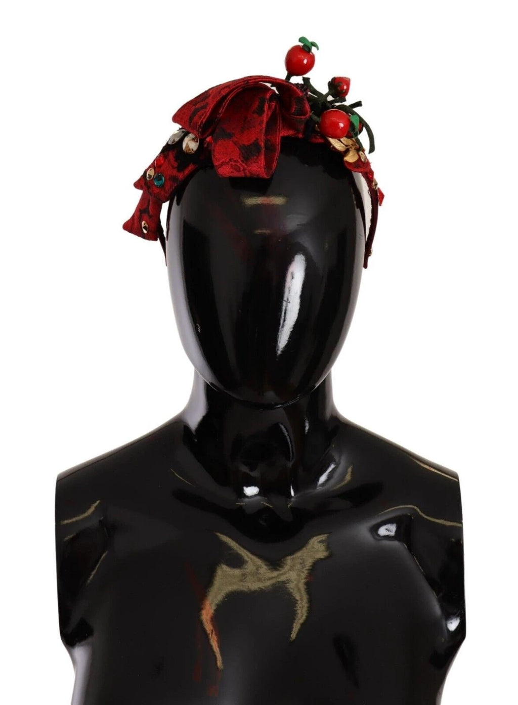 Dolce & Gabbana Red Tiara Berry Fruit Crystal Bow Hair Diadem Headband by Dolce & Gabbana