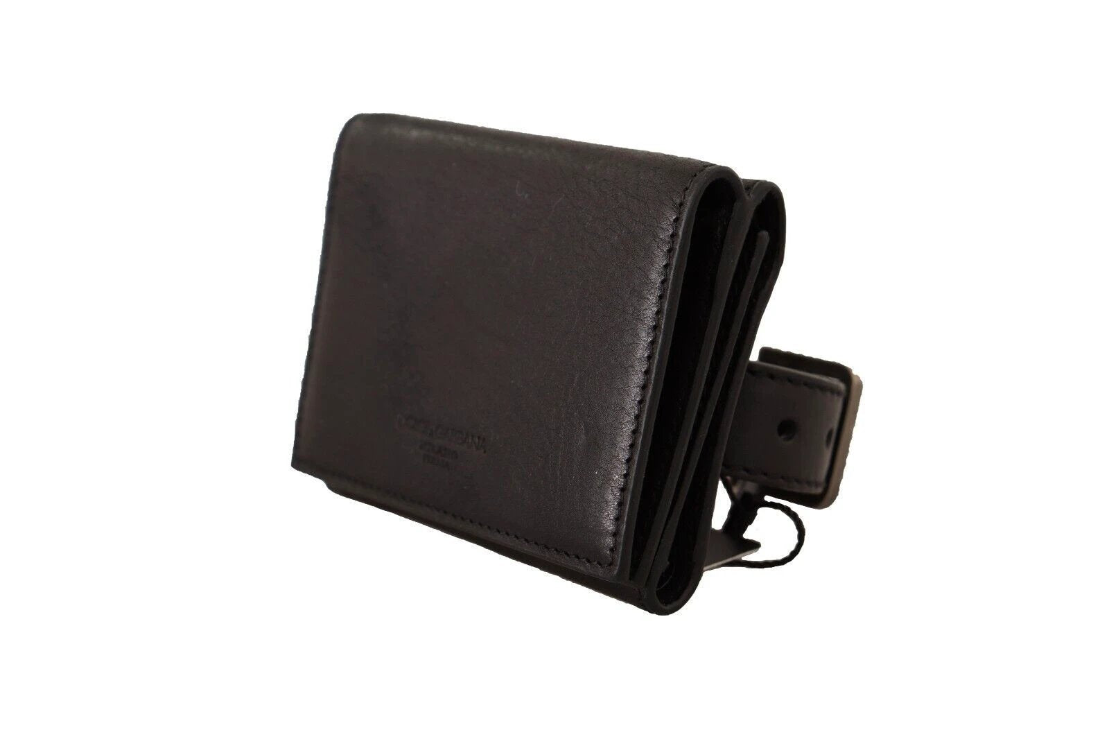 Dolce & Gabbana Black Leather Trifold Purse Belt Multi Kit Wallet by Dolce & Gabbana