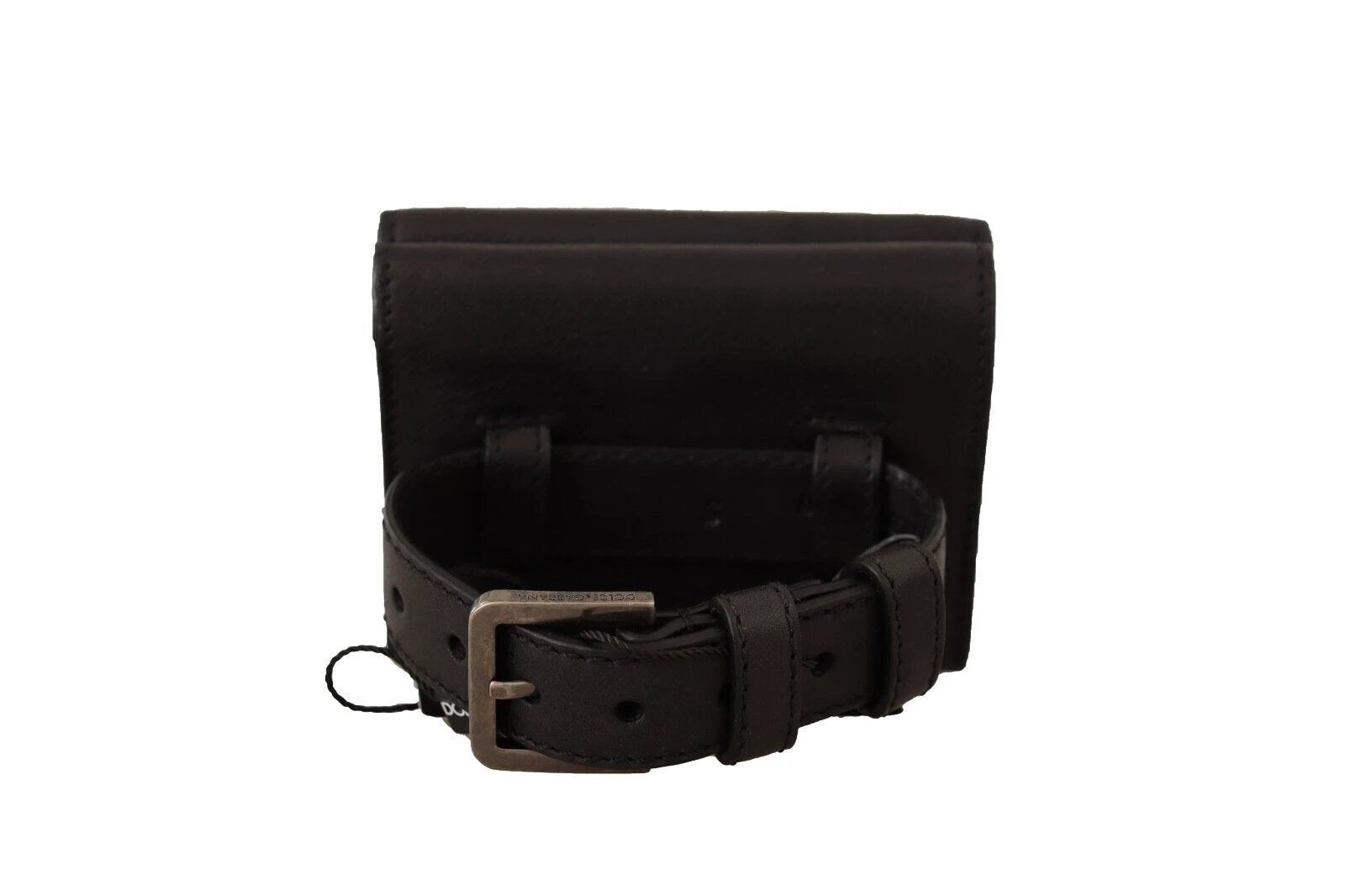 Dolce & Gabbana Black Leather Trifold Purse Belt Multi Kit Wallet by Dolce & Gabbana