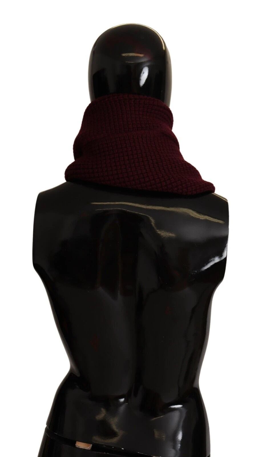 Dolce & Gabbana Dark Red Cashmere Logo Wrap Shawl Knitted Scarf by Dolce & Gabbana