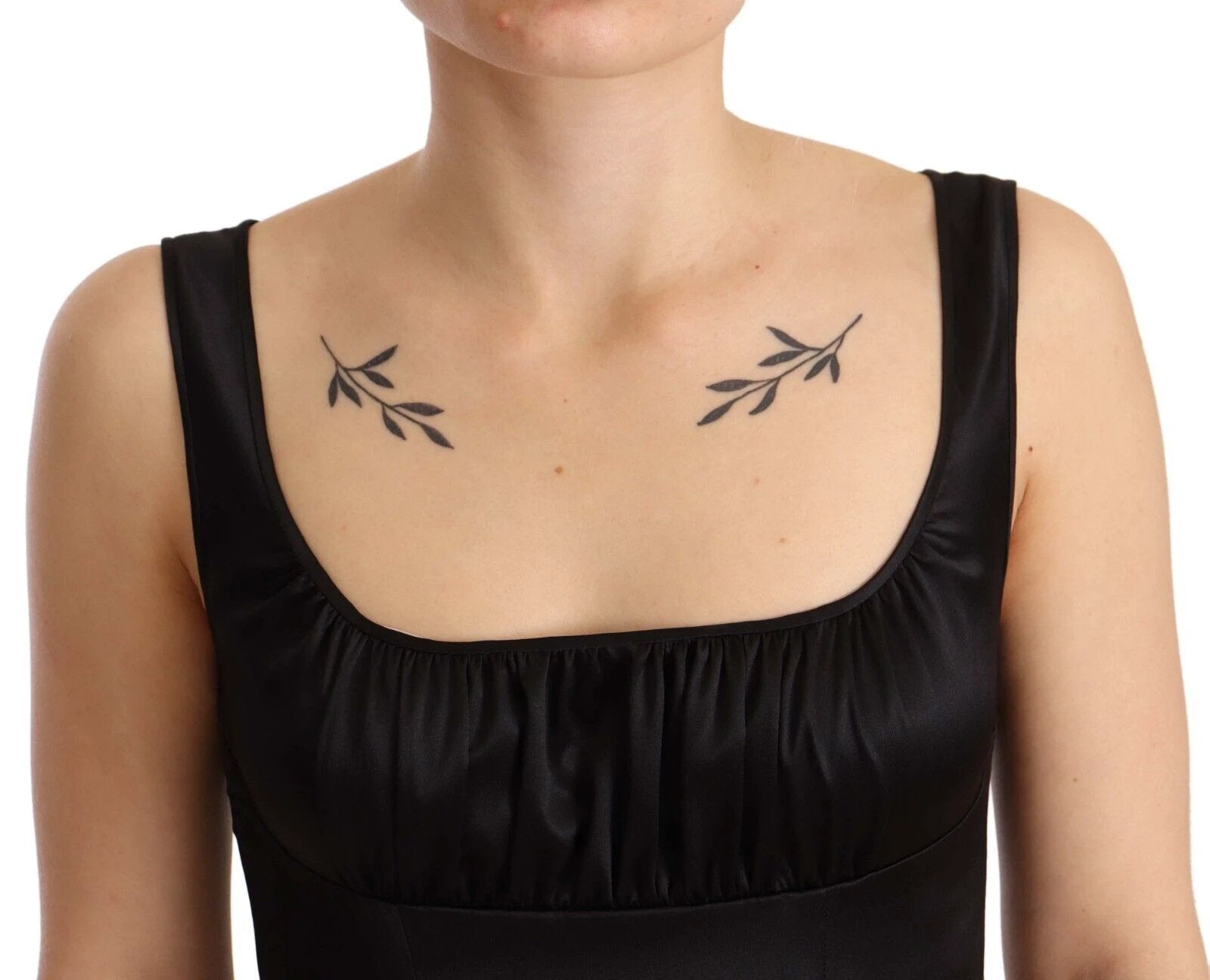 Dolce & Gabbana Black Silk Stretch Sheath Mermaid Midi Dress by Dolce & Gabbana