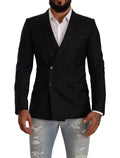 Dolce & Gabbana Black Dotted Double Breasted MARTINI Jacket by Dolce & Gabbana
