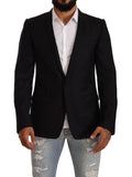 Dolce & Gabbana Black Wool Single Breasted Suit GOLD Jacket by Dolce & Gabbana