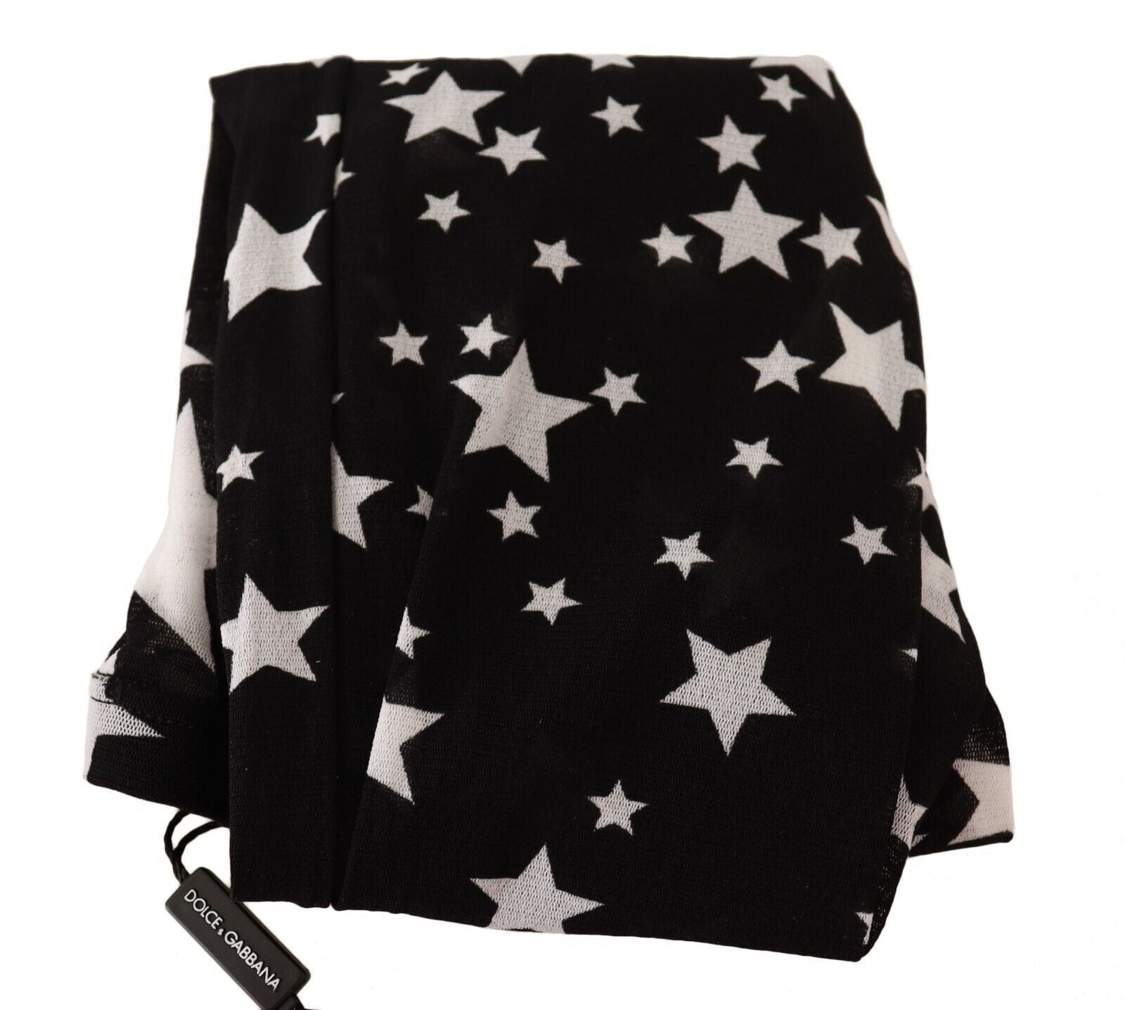Dolce & Gabbana Black White Stars Print Nylon Stockings by Dolce & Gabbana