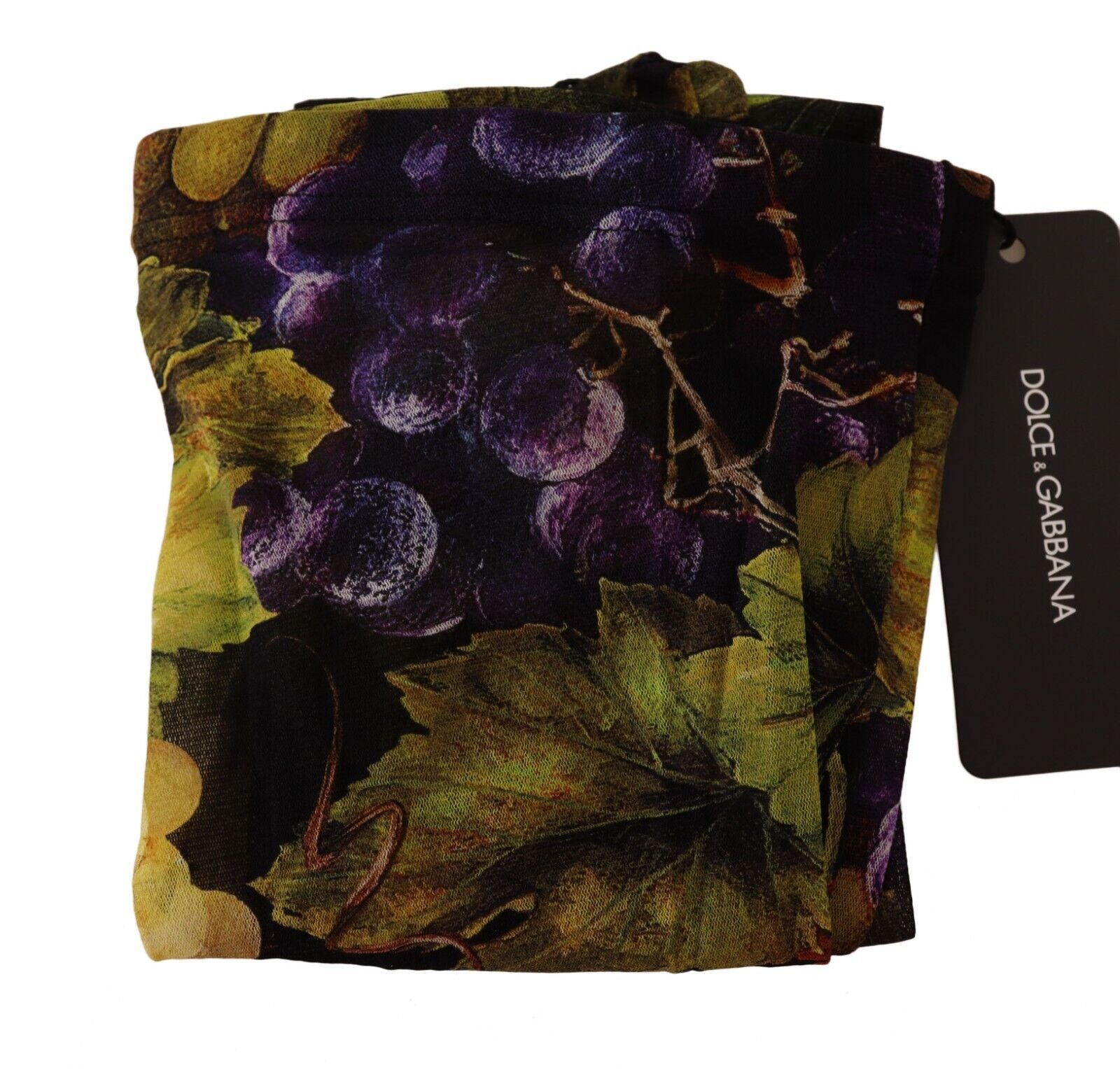 Dolce & Gabbana Black Grapes Print Stockings Tights by Dolce & Gabbana