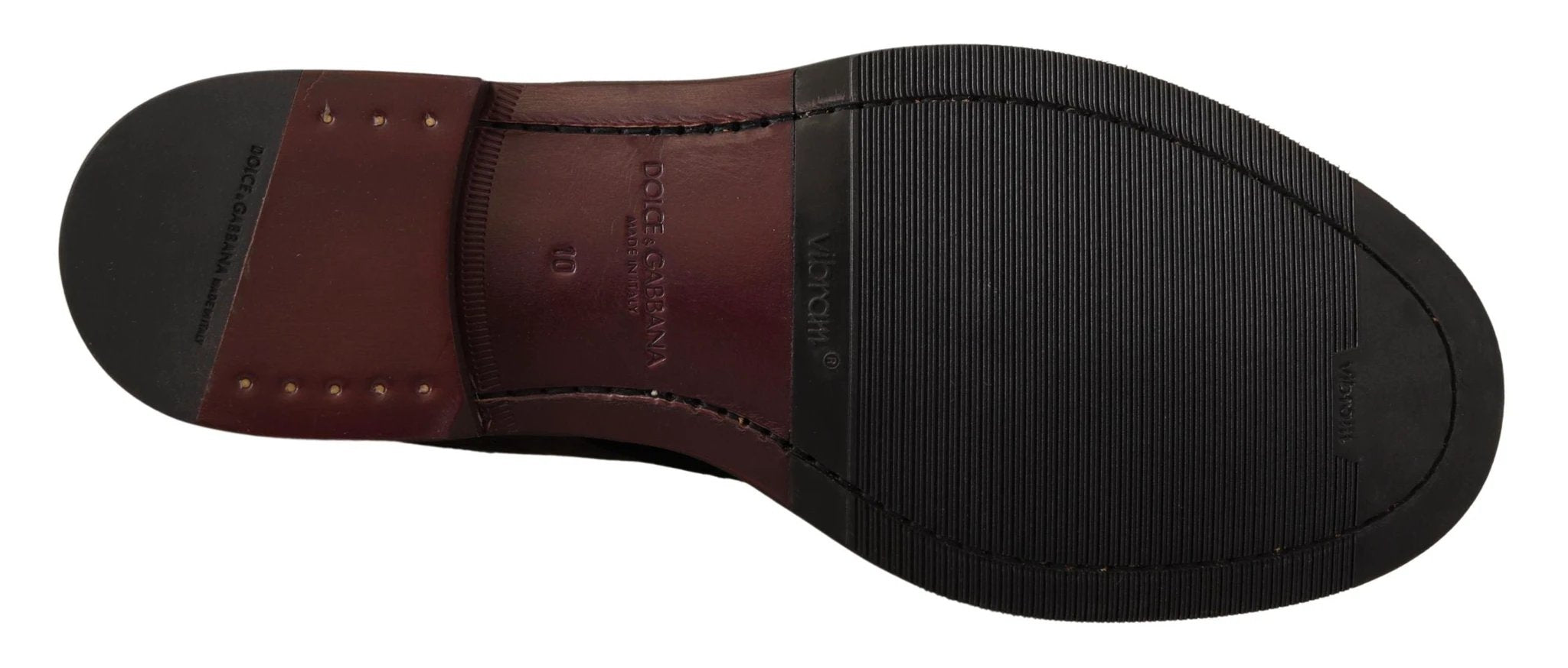 Dolce & Gabbana Black Velvet Exotic Leather Shoes by Dolce & Gabbana