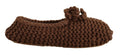 Dolce & Gabbana Brown Slip On Ballerina Flats Wool Knit Shoes by Dolce & Gabbana